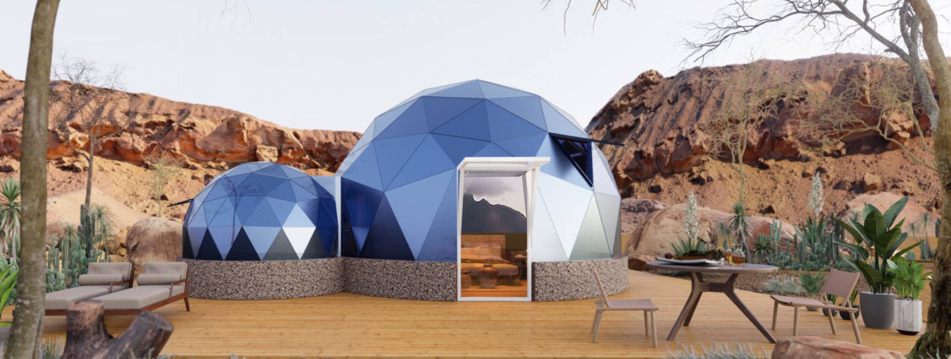 南沙群岛球形智能光伏玻璃星空房